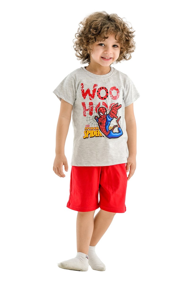 JOCKEY Boy Spider Man Printed Summer Shorts Set