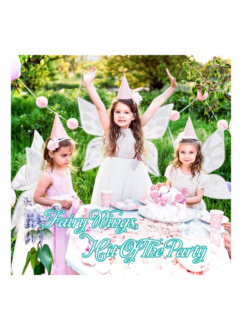 SYOSI Butterfly Fairy Wings for Adult Kids Wings for Women Girls Sparkle Dress Up Party Favor Fairy Princess Wings Costume Fancy - Image 4