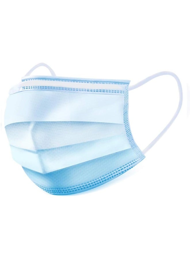 POAKER Disposable Face Masks Black/Blue-  3-Ply, Breathable, Soft & Comfortable, Earloop Protection for Adults and Kids, Non-Woven Fabric (BLACK COLOR, PACK OF 10) - Image 1