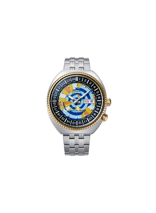 ORIENT Men Limited Edition World Map 75th Anniversary Men's Watch RA-AA0E08Y39B, 43.5 mm Multi-Color Dial, Stainless Steel Bracelet, 200M WR - Image 2