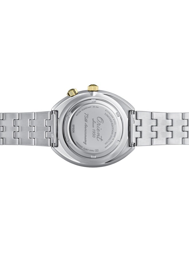 ORIENT Men Limited Edition World Map 75th Anniversary Men's Watch RA-AA0E08Y39B, 43.5 mm Multi-Color Dial, Stainless Steel Bracelet, 200M WR - Image 4