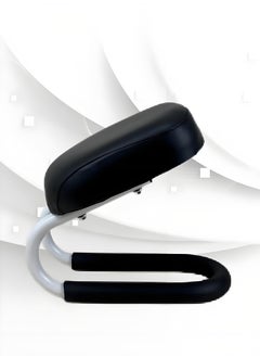 Laravel Prostration chair is a prayer chair for Muslims - Prayer Support Stool, Padded Leather Seat, Ergonomic Design for Comfortable Prayer Position, Meditation Stool Mindfulness Prayer Kneeling Stool Yoga Chair with anti-slip cover, Black, 25x28x22.5cm كرسي السجود من قيام، راحة ودعم أثناء الصلاة - صنع بأيدي سعودية  - Image 2