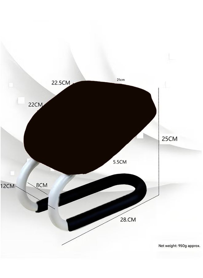 Laravel - Prostration Chair is a Prayer Chair for Muslims - Comfort and Support During Prayer, Padded Leather Seat Handcrafted in Saudi Arabia, Ergonomic Design for Comfortable Prayer Position, Meditation Stool Mindfulness Prayer Kneeling Stool Sujoud Chair with Anti-slip Cover, Black, 25x28x22.5cm كرسي السجود من قيام، راحة ودعم أثناء الصلاة - صنع بأيدي سعودية - Image 1