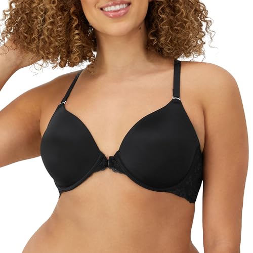 Maidenform womens One Fab Fit Full Coverage Lightly Padded Racerback Underwire T-shirt 07112 bras, Black, 34D US - Image 1