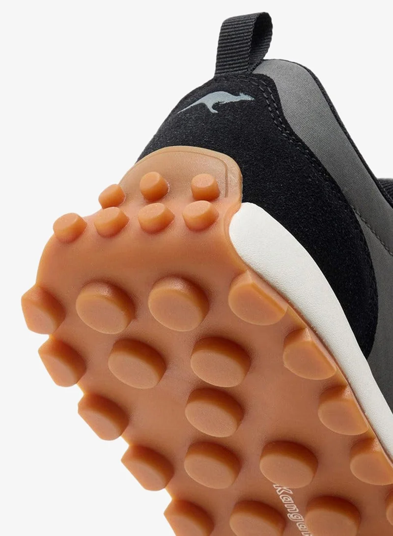 kangaROOS BLACK Women's Panelled Lace-Up Sports Shoes for Women | Best Price UAE