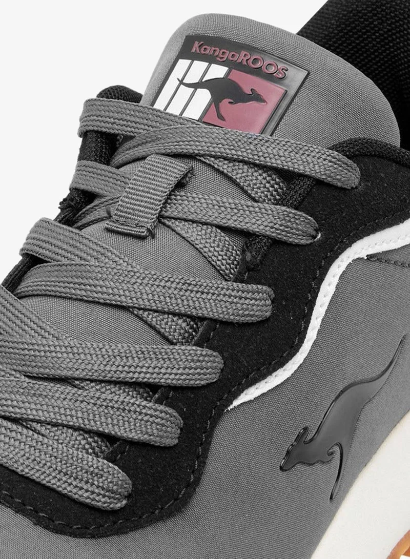 kangaROOS BLACK Women's Panelled Lace-Up Sports Shoes for Women | Best Price UAE