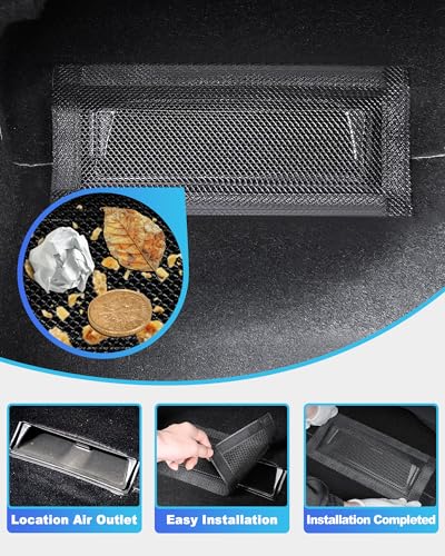 FBJTDQ Rear License Plate Holder for Tesla Model Y & Model 3, Back License Plate Frames Bracket with Backseat Air Vent Cover and Screws, Rear Plate Mounting Kit - Image 5