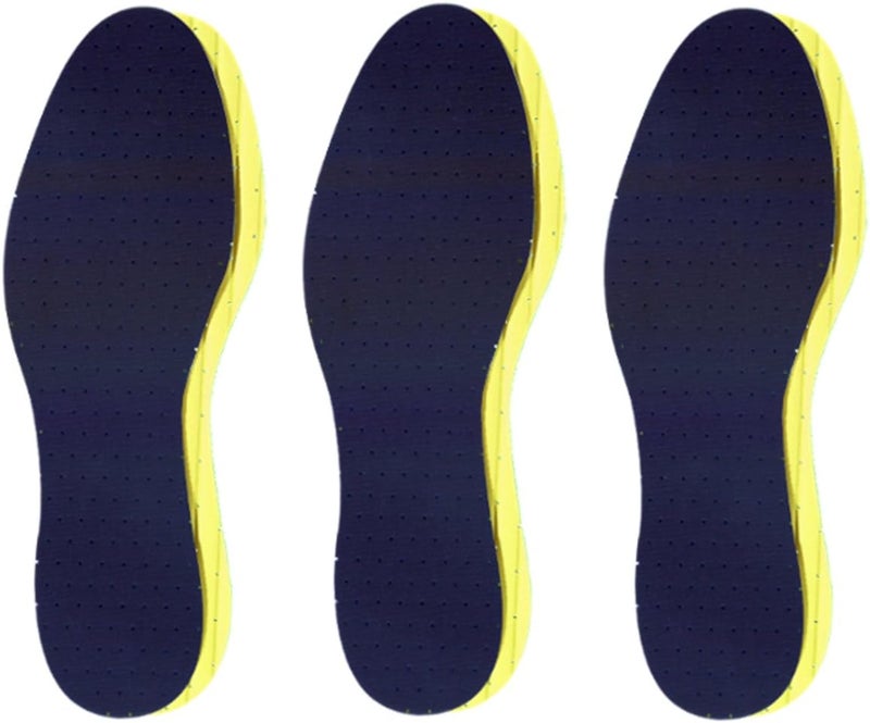 Pedag Soft | Fabric Covered Latex Foam Insoles | Lemon Scented | Men US 11 / EU 44 | 3 Pair