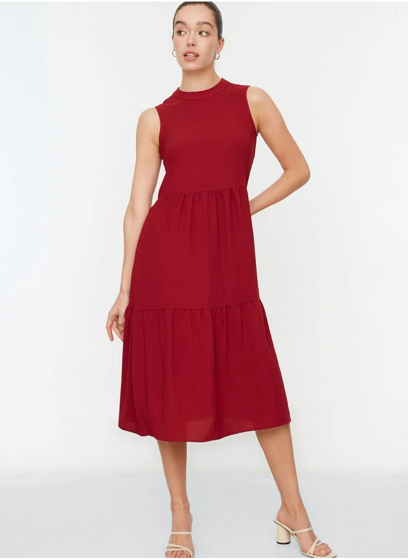 trendyol Pleated Oversized Dress