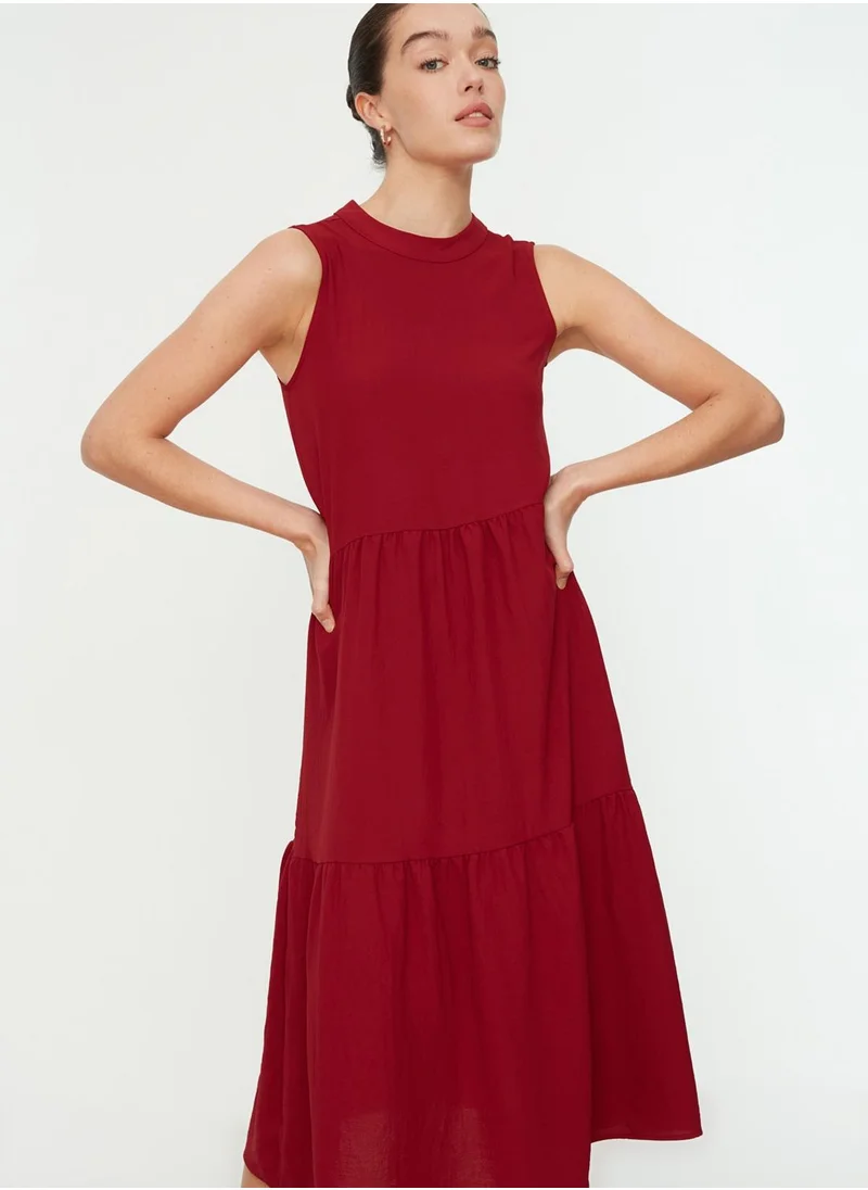 trendyol Pleated Oversized Dress