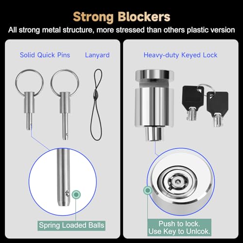 MOSECYOU Portable Keyed Door Lock for Home/Travel Security, Child Safety Protection Extra Lock, Temporary No Drill Lockout Device with Key for Apartment Bedroom Hotel Room - Image 4