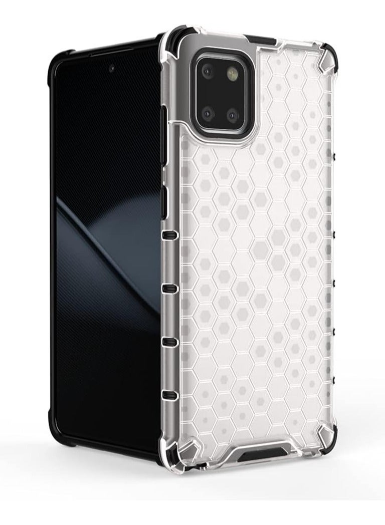 Case Cover Honeycomb Case Shockproof Camera Protection Cover Compatible with  Samsung Galaxy Note 10 Lite (Transparent) - Image 1