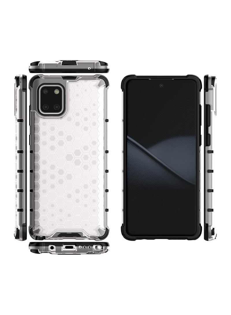 Case Cover Honeycomb Case Shockproof Camera Protection Cover Compatible with  Samsung Galaxy Note 10 Lite (Transparent) - Image 4