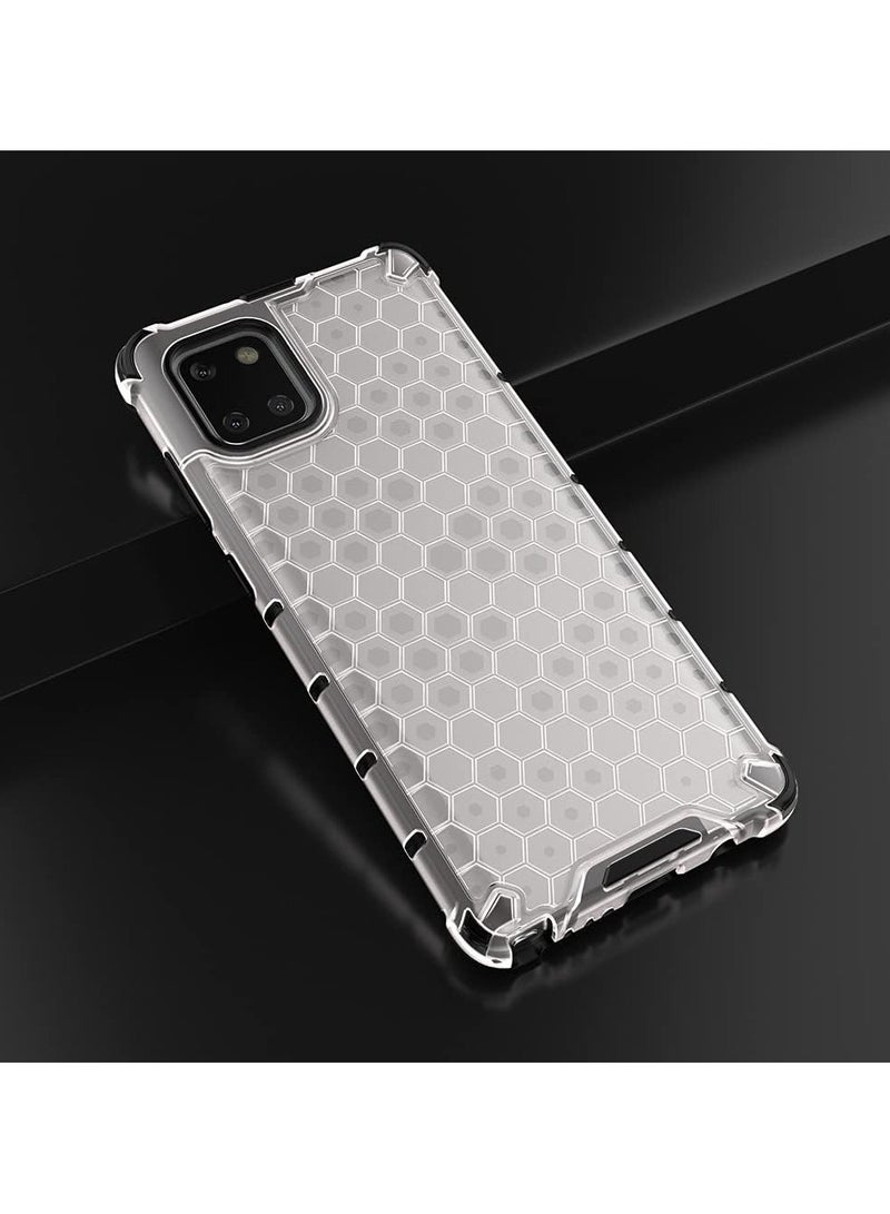 Case Cover Honeycomb Case Shockproof Camera Protection Cover Compatible with  Samsung Galaxy Note 10 Lite (Transparent) - Image 3