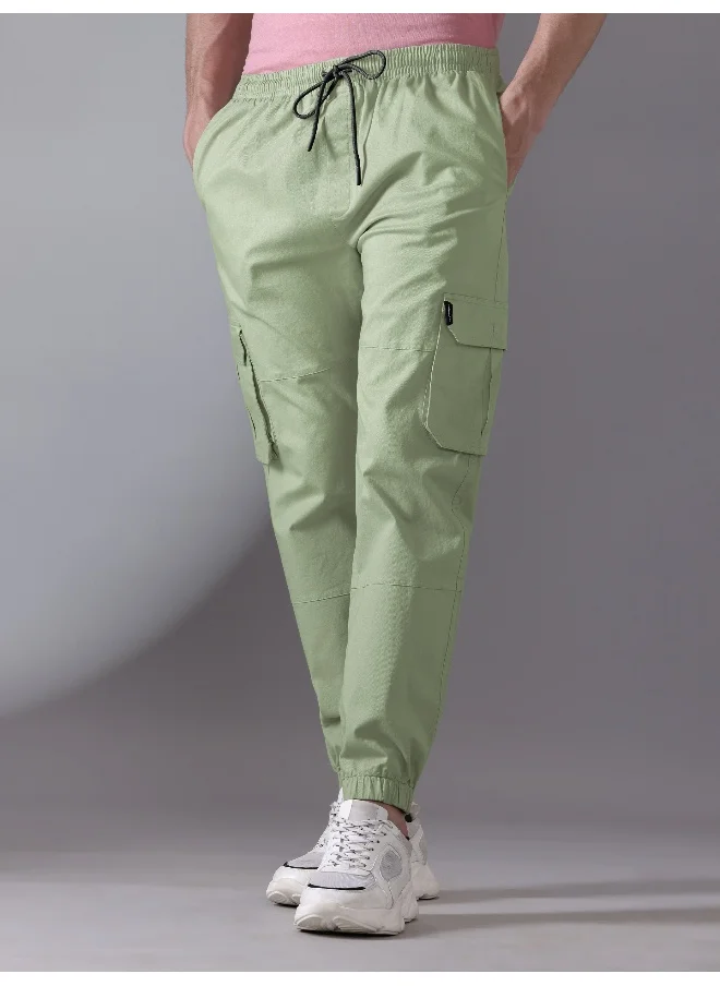 بيونغ Pale Olive Heavy Gauge Cargo Joggers