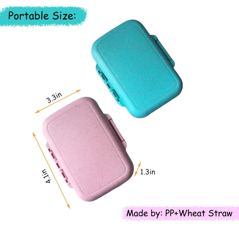 FurPaw Tooth Fairy Box & Baby Tooth Keepsake Case for Kids - Natural Wheat Straw & PP Material, Easy-Write EVA Liner - Pink - Image 3