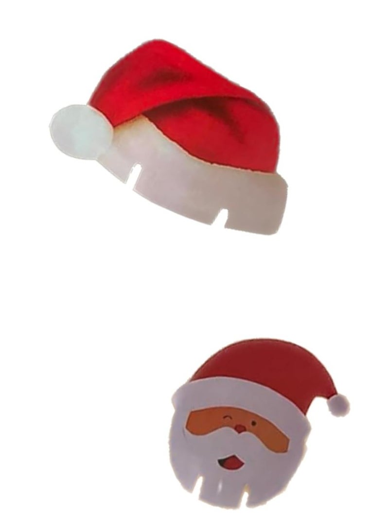٢٠ قطعة ورقية ثقيل  شكل سانتا وقبعة لتزيين كوب كريسماس كأس نبيذ ورقي بطاقات السنة الجديدة الزفاف عيد الميلاد حفلة عيد الميلاد DIY الديكور بطاقة الجدول - Image 2