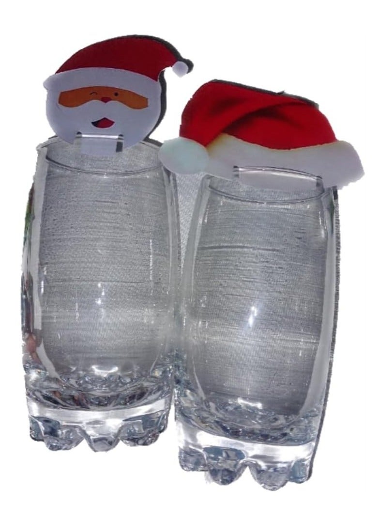 ٢٠ قطعة ورقية ثقيل  شكل سانتا وقبعة لتزيين كوب كريسماس كأس نبيذ ورقي بطاقات السنة الجديدة الزفاف عيد الميلاد حفلة عيد الميلاد DIY الديكور بطاقة الجدول - Image 3