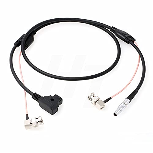 HangTon Teradek Bolt Bond Zacuto Gratical Eye Power SDI Video Cable Dtap 0B 2 Pin Right Angle BNC 1m - Image 1