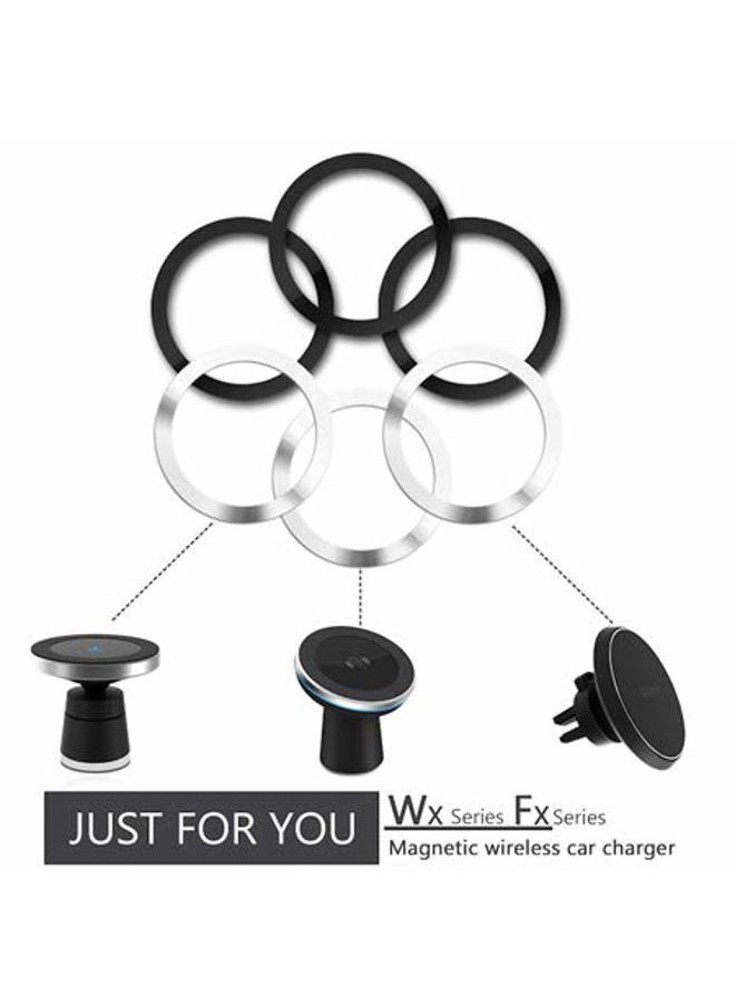 WYNK - Universal Metal Rings Compatible for Apple Magsafe Charger/Wallet/Battery Pack, Compatible with iPhone 16/15/14/13/12 Series(Mini/Plus/Pro/Pro Max) and Samsung Galaxy (Black+Sliver, 4 PCS) - Image 1