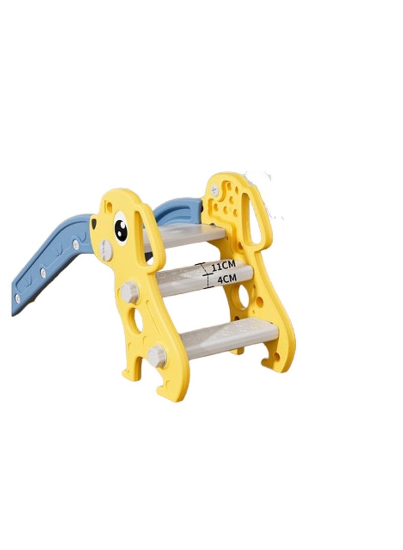 فول جوي زحليقه اطفال صغيرة 2 في 1 شريحة مع طوق كرة السلة، زحليقه قابلة للطي للأطفال الصغار الأولاد والبنات المتسلقين، ألعاب داخلية وخارجية116.5*30*50.5 سم - Image 2