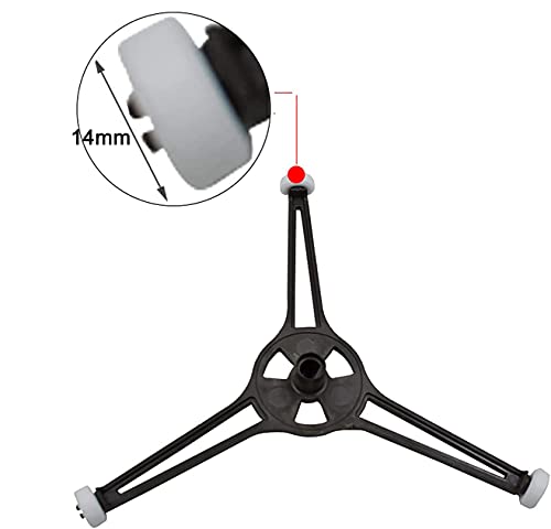 PCTC Microwave Turntable Holder Roller Rotating Ring Tripod Arm Glass Play Tray Roller Guide Stand Holder Fits for 9.6"/24.5CM Microwave Glass Plate Turntable Plate Replacement - Image 4