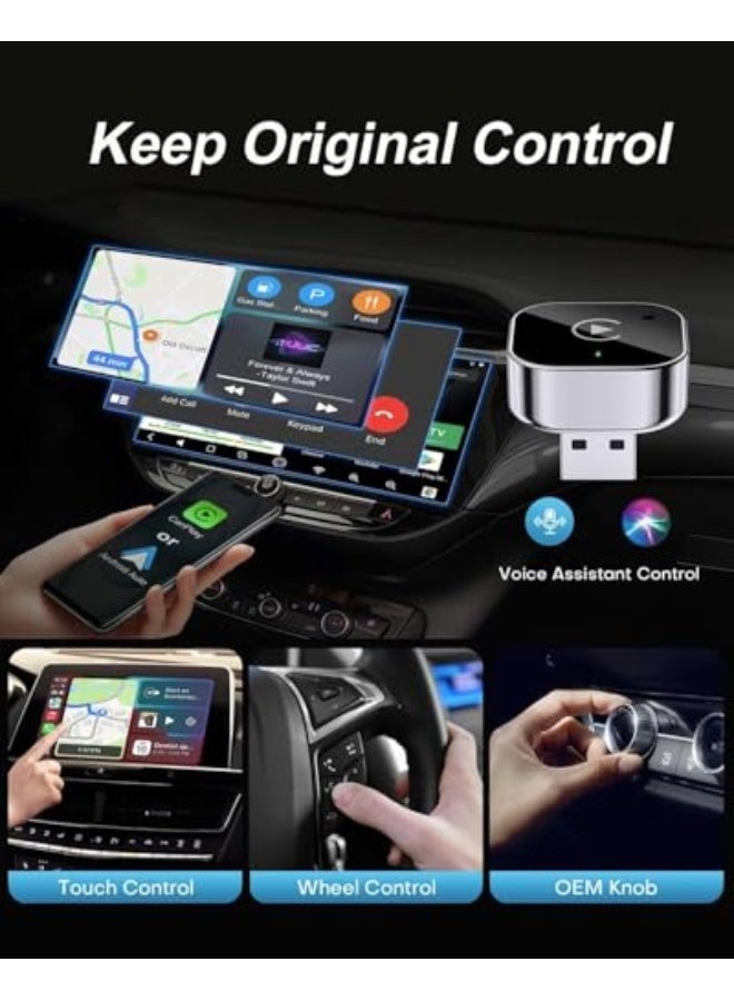Starwell Wireless Carplay Adapter & Android Auto Wireless Adapter, 2 in 1 Plug and Play Car Play for Wired Compatible with iPhone iOS 12+/Android 11+, Stable Control & No Delay - Image 3