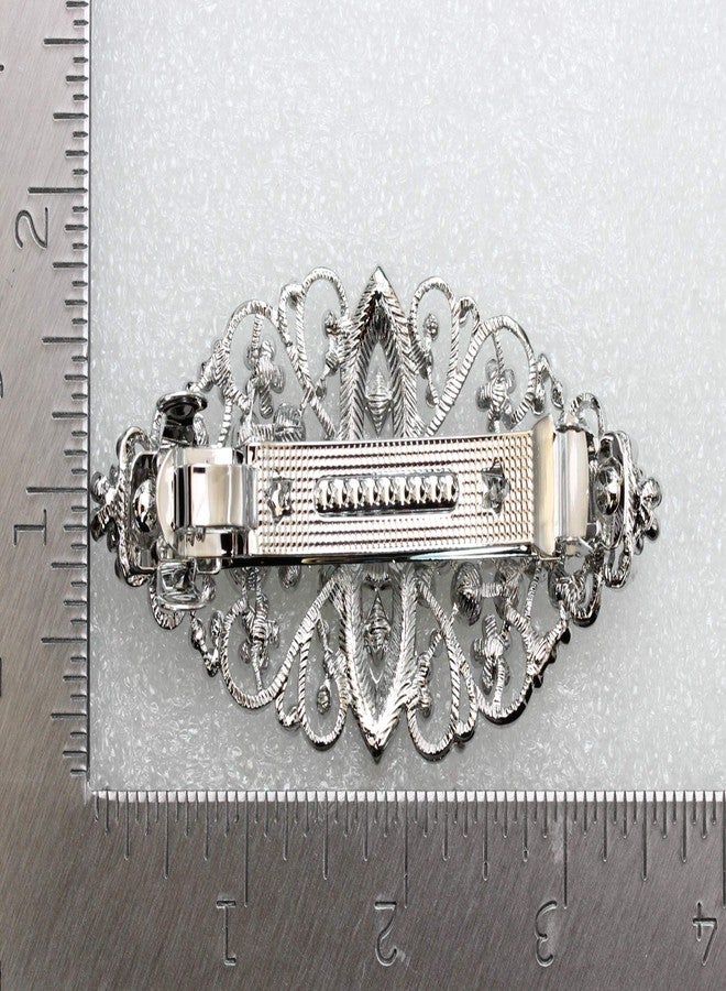 Faship Purple Crystal Flower Hair Barrette Clip - Image 2