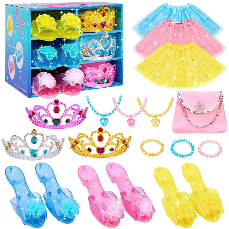 Meland Princess Dress Up for Girls  Princess Toy Gift for Toddler Kids Girl Age 3456 Year Old for Birthday Christmas Halloween - Image 2