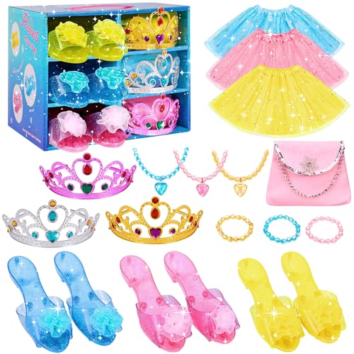 Meland Princess Dress Up for Girls  Princess Toy Gift for Toddler Kids Girl Age 3456 Year Old for Birthday Christmas Halloween - Image 1