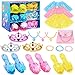Meland Princess Dress Up for Girls  Princess Toy Gift for Toddler Kids Girl Age 3456 Year Old for Birthday Christmas Halloween - Image 4