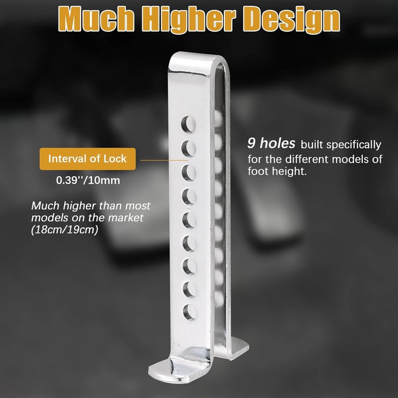 FLK Tech Anti-Theft Brake Clutch Lock, Stainless Steel Accelerator Lock, 9 Hole Adjustable Brake Pedal With 3 Keys - Image 4