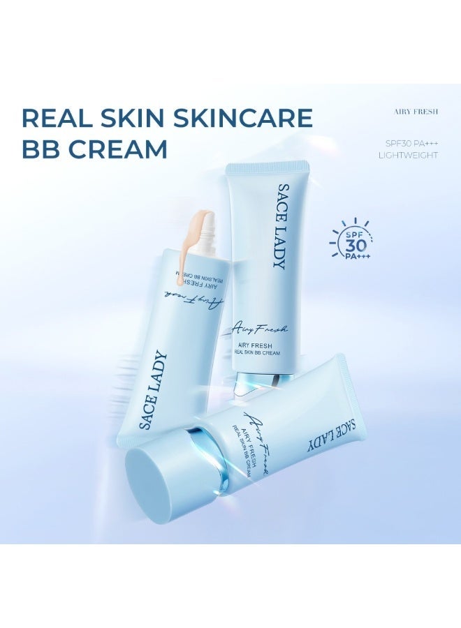 ساس ليدي كريم الأساس بي بي سيس ليدي Airy Fresh بعامل حماية SPF30 PA+++ خفيف ومرطب – shade Honey N05 – حجم 30 جم - Image 5