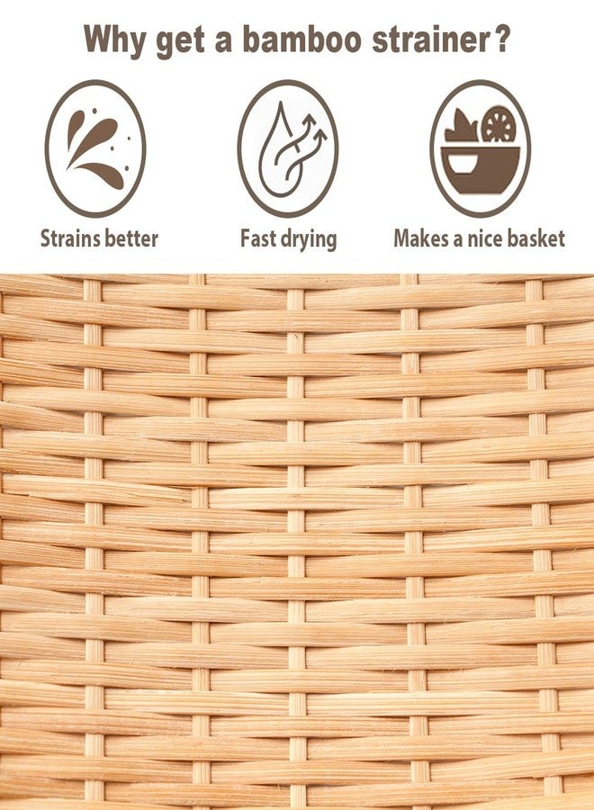 TIKUSAN Bamboo Round Zaru Basket Colander for Soba Udon and Noodles (9.4" (24cm)) - Image 4