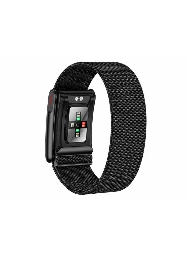 Loop Breathable Nylon Loop Replacement Wristband with Adjustable Hook-and-Loop Fastener, Lightweight Sports Strap for Fitness and Daily Wear, Onyx Black - Image 2