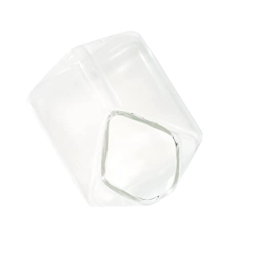 dodococa Glass Milk Carton Creamer Pitcher Cute Clear Kawaii Milk Carton Cup Mini Creamer Pitcher Container 12 Oz, 1Pcs - Image 5