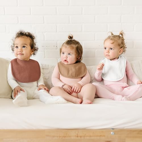 Konssy Muslin Baby Bibs 8 Pack Baby Bandana Drool Bibs Cotton for Unisex Boys and Girls Soft Absorbent Set for Teething and Drooling - Image 3