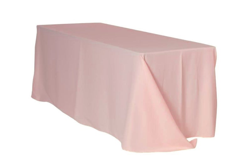 Your Chair Covers YOUR CHAIR COVERS  90 x 132 inch Rectangular Polyester Tablecloth  Premium Seamless Wedding Table Cloth for 6 ft Rectangle Tables Ideal for Wedding and Other Events  Blush 