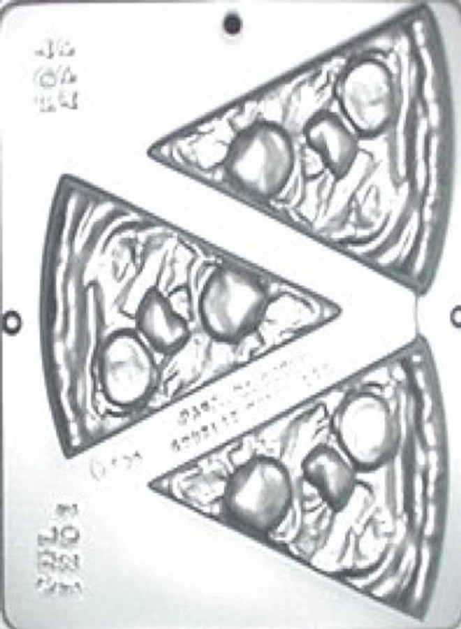 Food Pepperoni Pizza Chocolate Candy Mold 1201 with 3 Cavities - Image 5