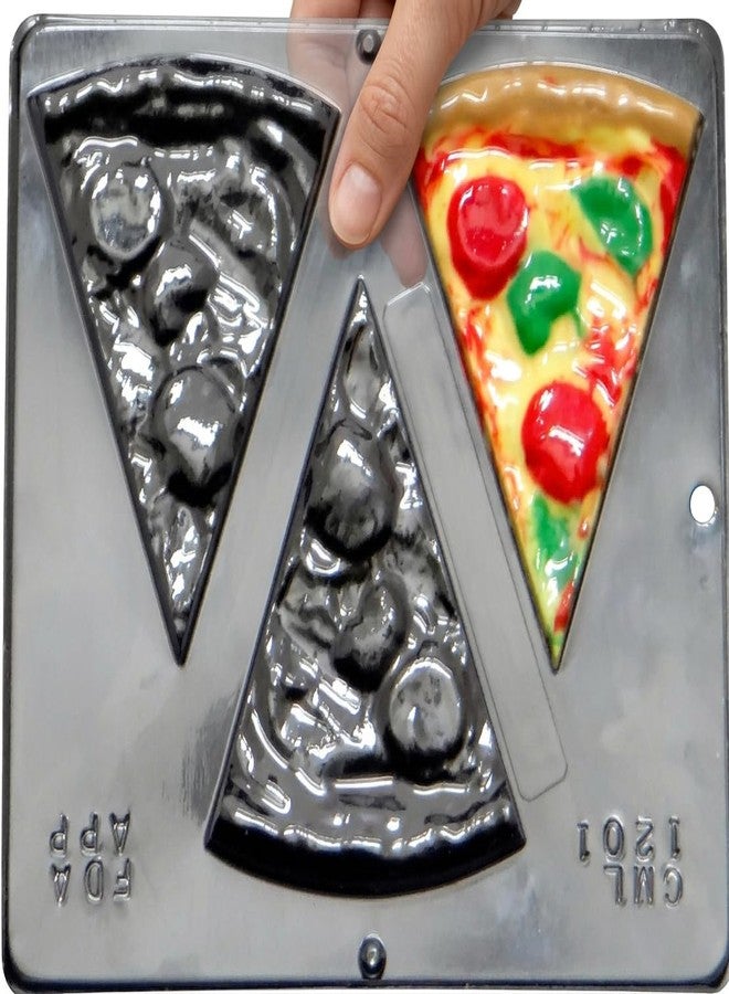 Food Pepperoni Pizza Chocolate Candy Mold 1201 with 3 Cavities - Image 3