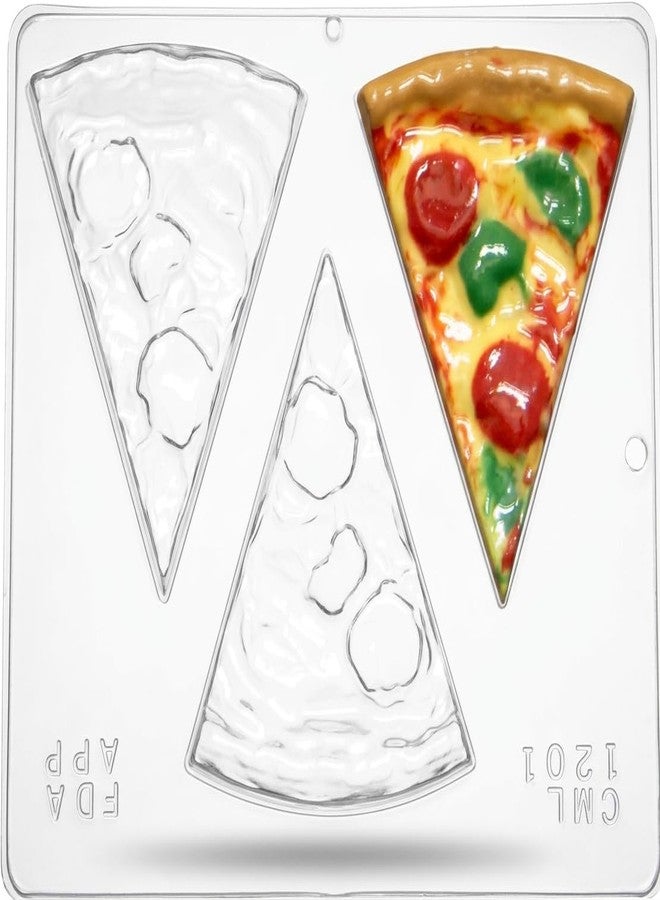 Food Pepperoni Pizza Chocolate Candy Mold 1201 with 3 Cavities - Image 1
