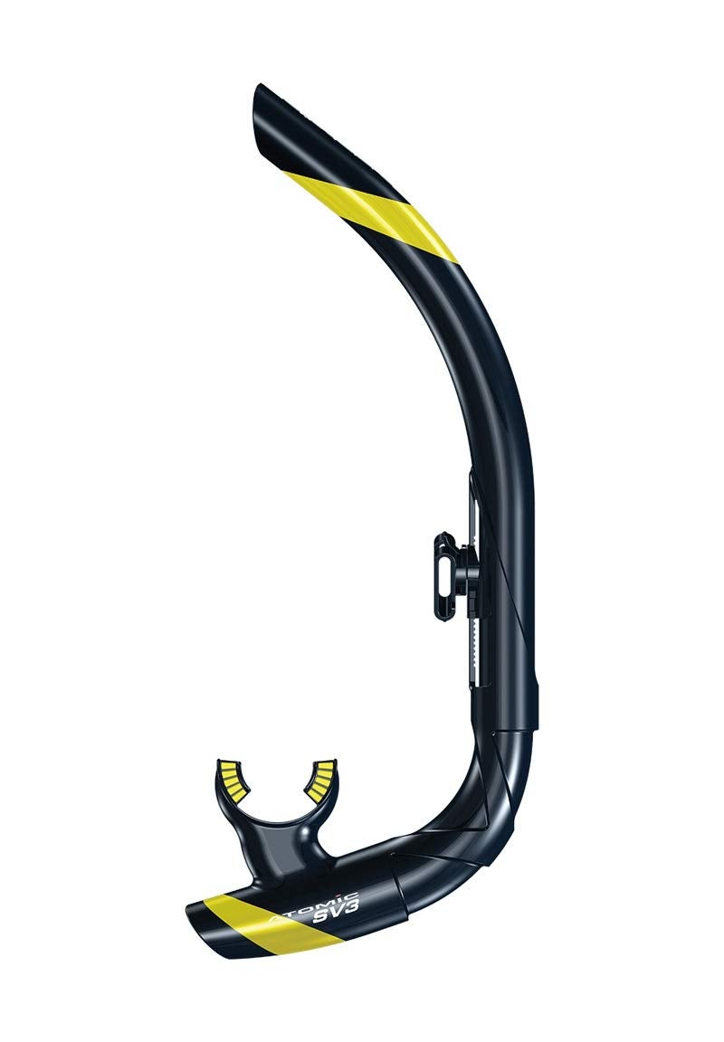 Atomic Aquatics SV1 Contour Snorkel, Black/Yellow - Image 1