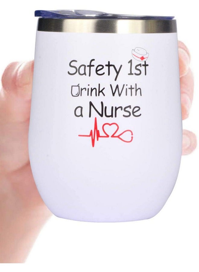 MEANT2TOBE - Nurse Gifts For Women Nursing Gifts Nurse Gifts Safety First Drink With A Nurse Gifts For Nurses Nurse Practitioner Gifts Nurse Gifts Nurse Cup Gifts Safety First Drink - Image 1