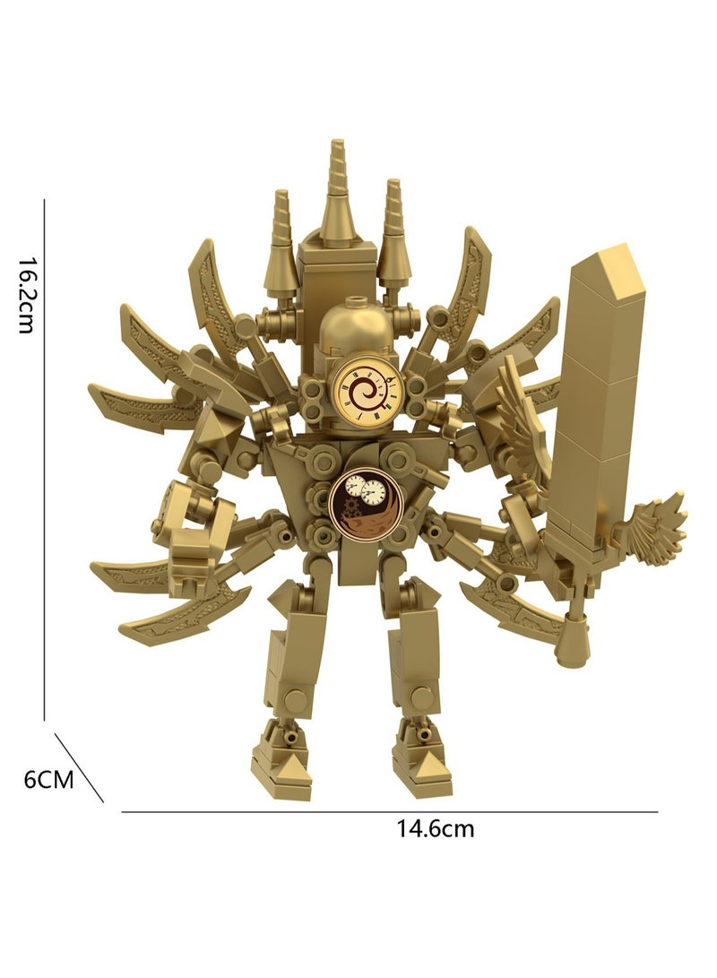 Loquat Children's Self-assembly Small Particle Toy Building Blocks Big Sword Titan Clock Model Hand - Image 2