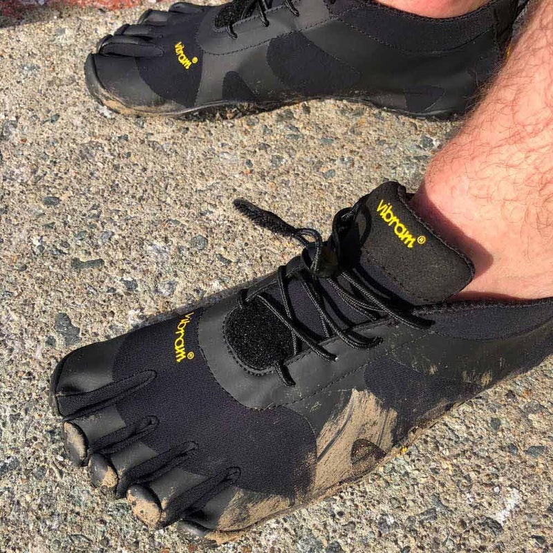 Vibram Men's FiveFingers V-Alpha | Barefoot All-Terrain Outdoor Shoe for Hiking & Light Trail, Black, 46 EU / 11.5-12 US - Image 2