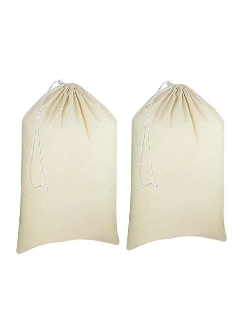 KASTWAVE - Laundry Bags Canvas, The Extra Heavy Duty Washable Laundry Bag with Drawstring, Extra Large Cotton Bags Dirty Clothes Travel Laundry Bag, Hamper Liner Travel Storage Sack, 2 Pcs - Image 1