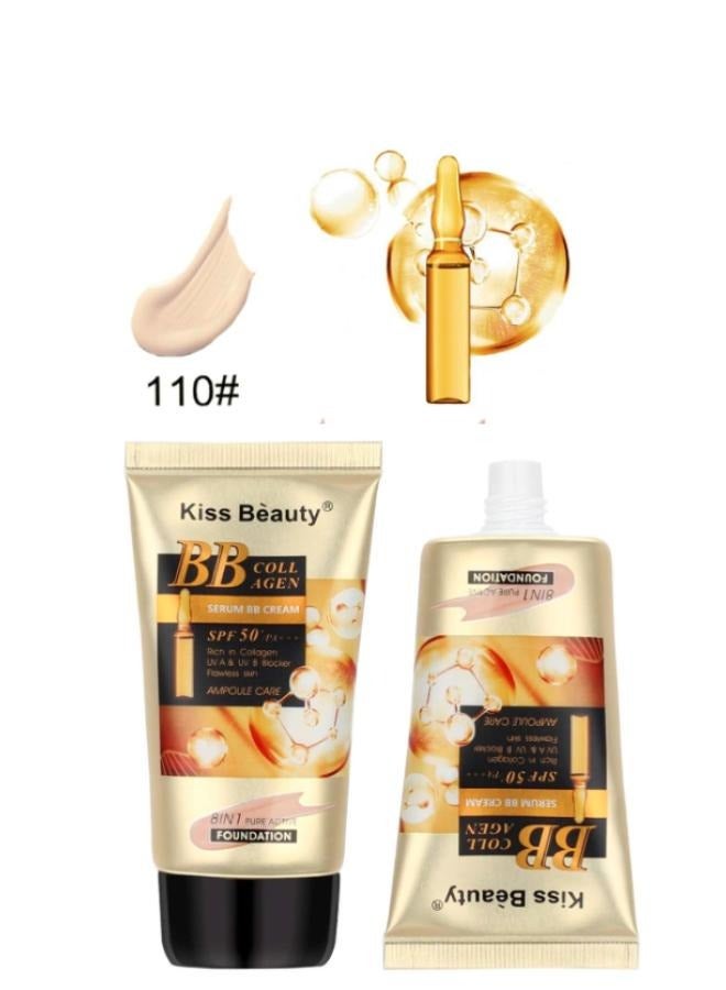 Kiss Beauty 2 Packs of Kiss Beauty Collagen Foundation SPF 50+ 8 in 1 Active & Pure #110 65ml  - Image 2