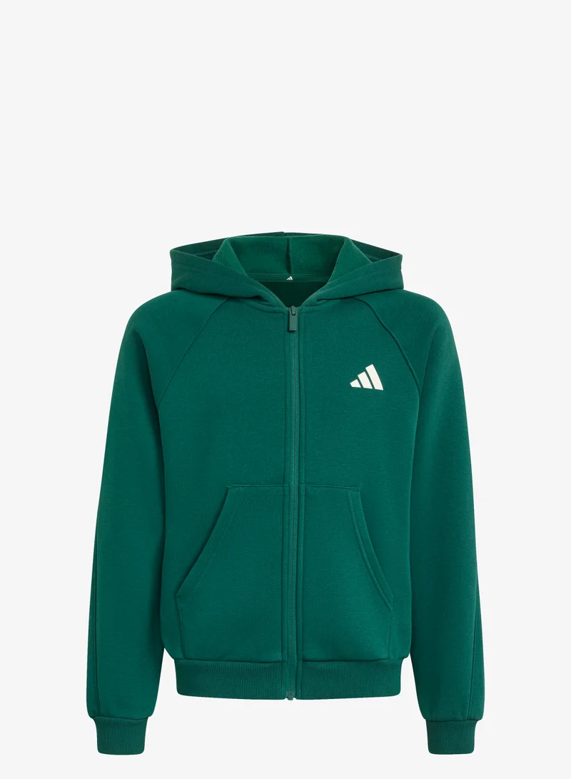 Adidas Seasonals Collegiate Typography Full Zip Hoody Junior