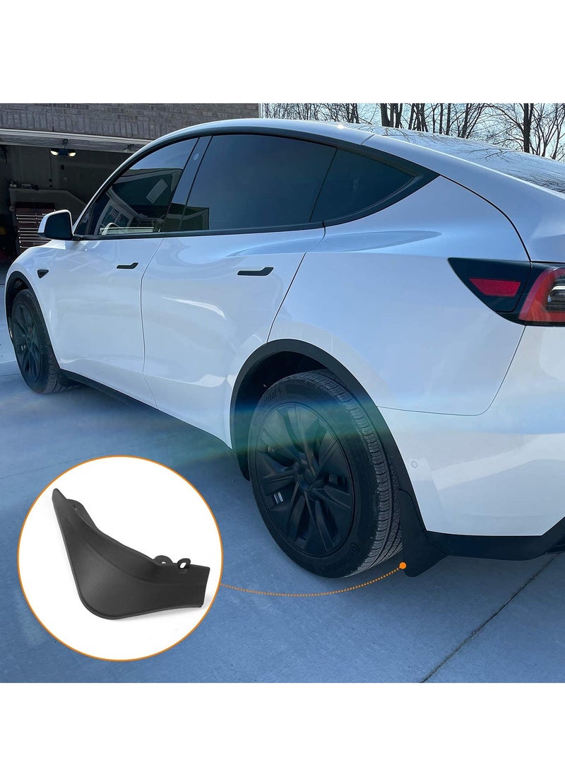 Generic - Custom Fit Mud Flaps Splash Guards for Tesla Model Y - Full Protection Front and Rear Mudguard Kit with Screws, No Drilling Required, Set of 4 - Image 1