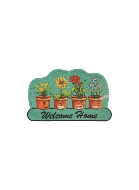 Irregular Shape Creative Cartoon Coil Door Mat Custom Cleaning Mat Flower Pot
